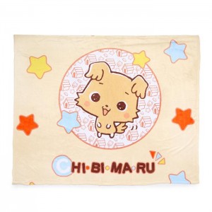 Hello Kitty Chibimaru Cheerful Pup Throw Blanket Bej | RO_HK64123