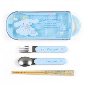 Hello Kitty Cinnamoroll Everyday Utensil Set Trio Albastri | RO_HK76569