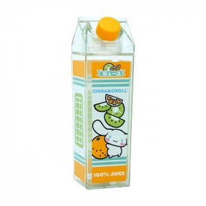 Hello Kitty Cinnamoroll Milk Carton Water Bottle (Orange & Kiwi) Galbeni Verzi | RO_HK65022