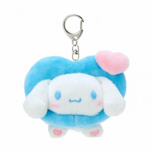 Hello Kitty Cinnamoroll Plush Mascot Keychain (Big Heart Series) Albi Albastri | RO_HK75063