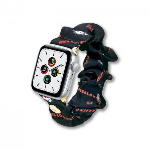 Hello Kitty Classic Hello Kitty x Sonix Scrunchie Apple Watch Band (Black) Negrii | RO_HK12474