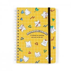 Hello Kitty Hanamaruobake Lined Notebook (Elastic Closure) Galbeni | RO_HK49939