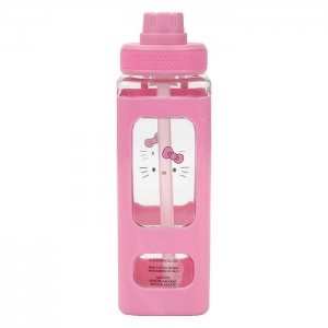 Hello Kitty Hello Kitty 24oz Square Travel Water Bottle Roz | RO_HK64157