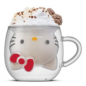 Hello Kitty Hello Kitty 3D Double Wall Coffee Mug Silve | RO_HK98633