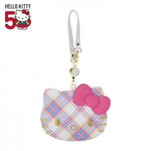 Hello Kitty Hello Kitty Card Case with Key Reel (Hello Kitty Dress Tartan Series) Colorati | RO_HK51441