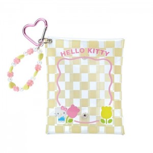 Hello Kitty Hello Kitty Clear Snap Mini Pouch (Pastel Check Series) Galbeni | RO_HK61131