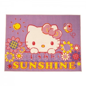 Hello Kitty Hello Kitty Flower Bed Area Rug Violet | RO_HK11979