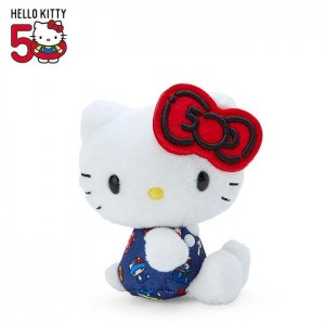 Hello Kitty Hello Kitty Mascot Keychain Plush (Hello, Everyone! Series) Albi Albastri | RO_HK11182