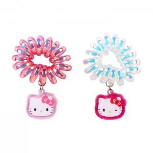 Hello Kitty Hello Kitty Spiral Hair Ties (Set of 2) Violet Albastri | RO_HK68615