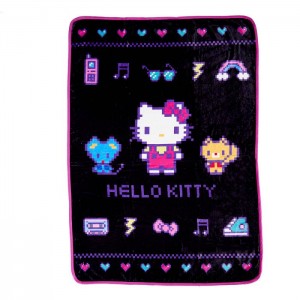 Hello Kitty Hello Kitty Throw Blanket (Retro Pixel Series) Negrii Roz | RO_HK52514