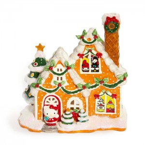 Hello Kitty Hello Kitty and Friends Ceramic Gingerbread Candle House Portocalii | RO_HK43935