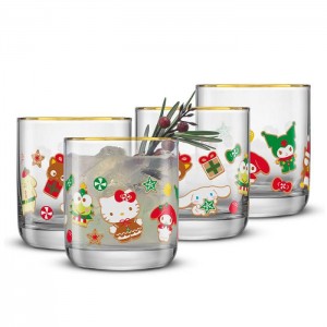 Hello Kitty Hello Kitty and Friends Gingerbread Pals Short Glasses Rosii Verzi | RO_HK32510