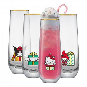 Hello Kitty Hello Kitty and Friends Holiday Stemless Flutes Colorati | RO_HK80357