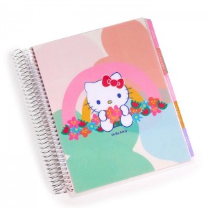 Hello Kitty Hello Kitty and Friends x Erin Condren Rainbow Relaxation 2025 LifePlanner Colorati | RO_HK24347