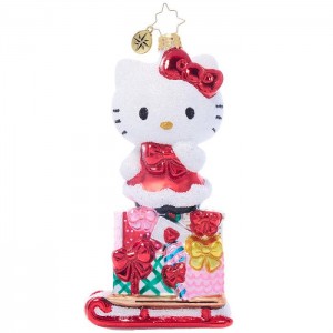 Hello Kitty Hello Kitty x Christopher Radko Handmade Glass Ornament (Happy Holidays) Rosii | RO_HK89339