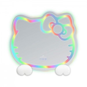 Hello Kitty Hello Kitty x Impressions Vanity RGB Wall Mirror 2.0 W/ Bluetooth Speakers and Specialty Base Albi | RO_HK55888