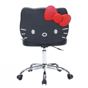 Hello Kitty Hello Kitty x Impressions Vanity Faux Leather Swivel Vanity Chair Negrii | RO_HK44251