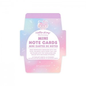 Hello Kitty Hello Kitty x Studio Oh! 50th Anniversary Mini Note Cards and Sticker Set Roz | RO_HK98568