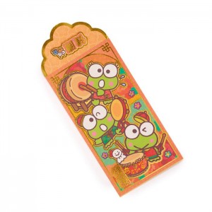 Hello Kitty Keroppi 8-pc Vertical Enclosure Envelopes (Gold) Galbeni | RO_HK96144