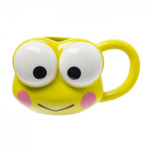 Hello Kitty Keroppi Face Sculpted Mug Galbeni | RO_HK23527