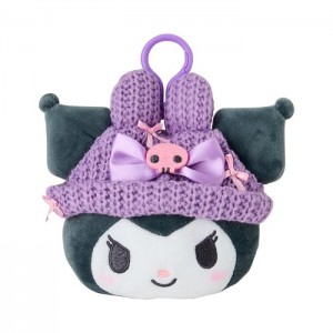 Hello Kitty Kuromi Cozy Cap Mascot Clip Pouch Violet Negrii | RO_HK18742