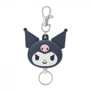 Hello Kitty Kuromi Face Badge Reel Negrii | RO_HK58347