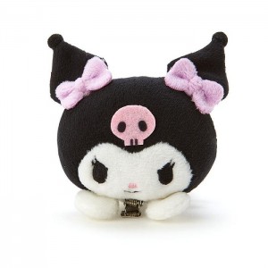 Hello Kitty Kuromi Plush Hair Clip Albi Negrii | RO_HK43834