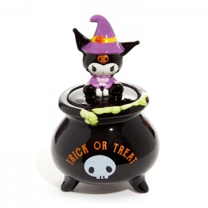 Hello Kitty Kuromi Witch Lidded Ceramic Candy Bowl Negrii | RO_HK13135