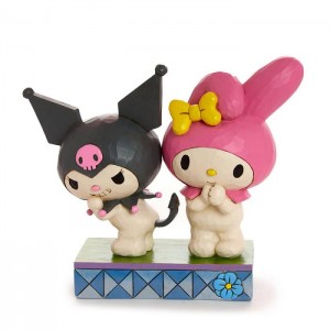 Hello Kitty Kuromi and My Melody Figurine (Jim Shore Sanrio Collection) Negrii Roz | RO_HK15998