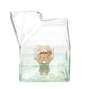 Hello Kitty Minna No Tabo Kawaii Glass Milk Carton Cup Verzi | RO_HK69050