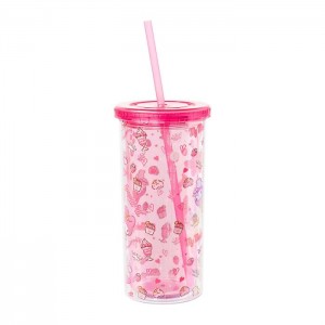 Hello Kitty My Melody 20oz Strawberry Travel Tumbler Roz | RO_HK60884