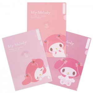 Hello Kitty My Melody Expressions 3-pc Clear File Folder Set Roz | RO_HK86622