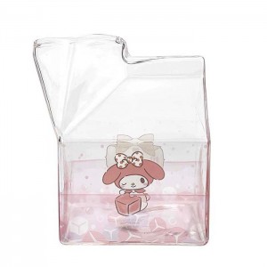 Hello Kitty My Melody Kawaii Glass Milk Carton Cup Roz | RO_HK70519