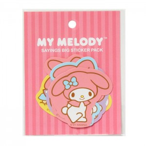 Hello Kitty My Melody Sayings Big Sticker Pack Roz | RO_HK98815