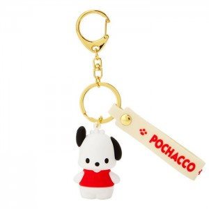 Hello Kitty Pochacco Signature Keychain Albi Rosii | RO_HK69161