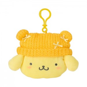 Hello Kitty Pompompurin Cozy Cap Mascot Clip Pouch Galbeni | RO_HK94476