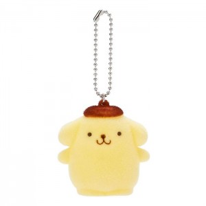 Hello Kitty Pompompurin Flocked Keychain Mascot Galbeni | RO_HK67379