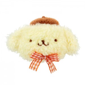 Hello Kitty Pompompurin Plush Hair Clip (Gingham Bow) Galbeni | RO_HK68770