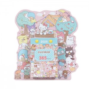 Hello Kitty Sanrio Characters 2025 Daily Wall Calendar Roz Albastri | RO_HK56773