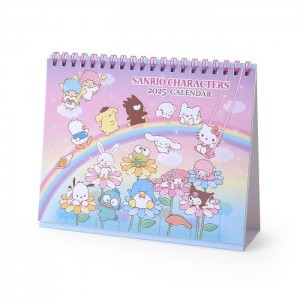 Hello Kitty Sanrio Characters 2025 Desk Calendar Roz Albastri | RO_HK61939