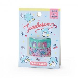 Hello Kitty Tuxedosam 2-Piece Washi Tape Set Albastri | RO_HK80171