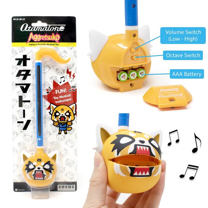 Hello Kitty Aggretsuko Otamatone Musical Toy (Rage) Galbeni Albastri | RO_HK98565