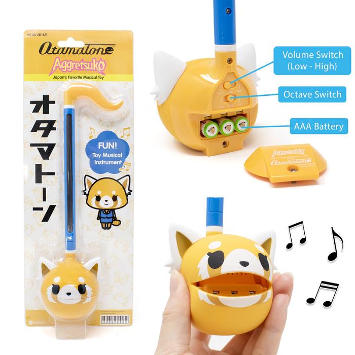 Hello Kitty Aggretsuko Otamatone Musical Toy (Sweet) Galbeni Albastri | RO_HK28547