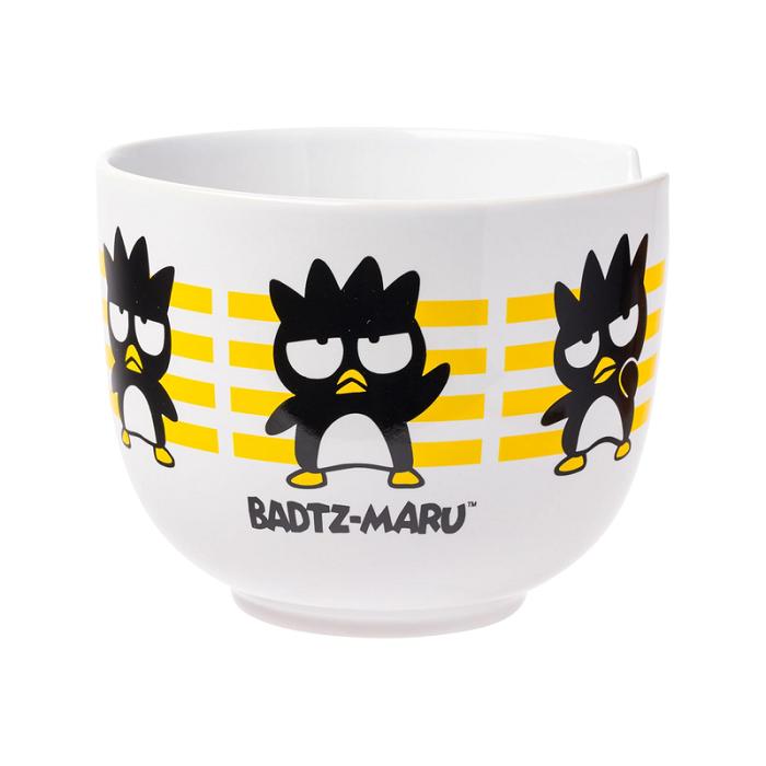 Hello Kitty Badtz-maru Ceramic Ramen Bowl and Chopstick Set (Stripes) Galbeni | RO_HK79566