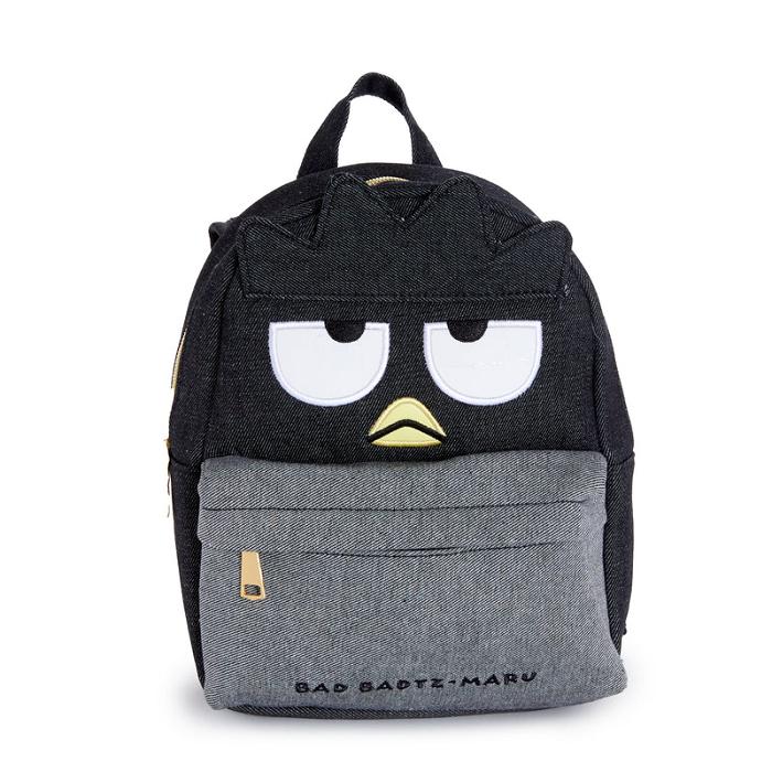 Hello Kitty Badtz-maru Kids Mini Backpack (Denim Series) Negrii | RO_HK55540