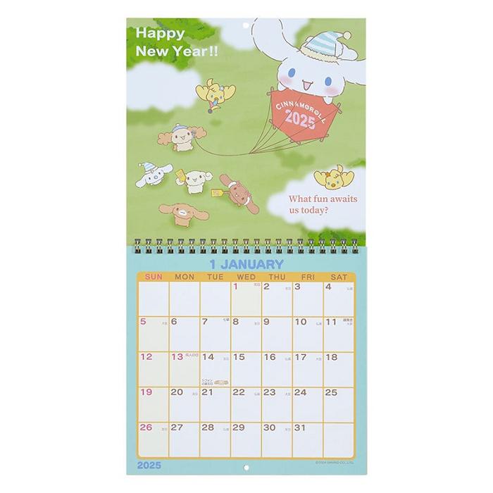 Hello Kitty Cinnamoroll 2025 Wall Calendar Colorati | RO_HK12134