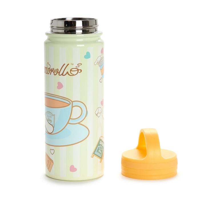 Hello Kitty Cinnamoroll Café Stainless Steel Water Bottle Bej | RO_HK60275