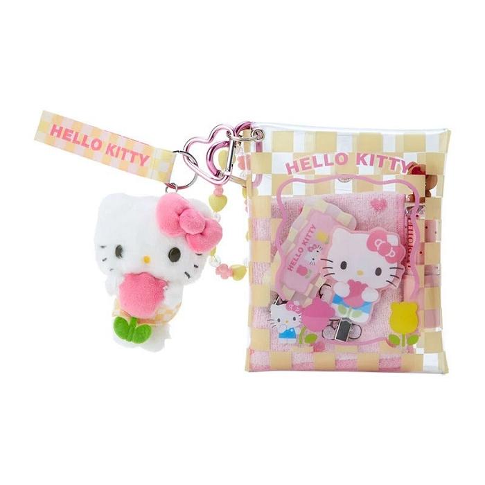 Hello Kitty Cinnamoroll Clear Snap Mini Pouch (Pastel Check Series) Albastri | RO_HK48245