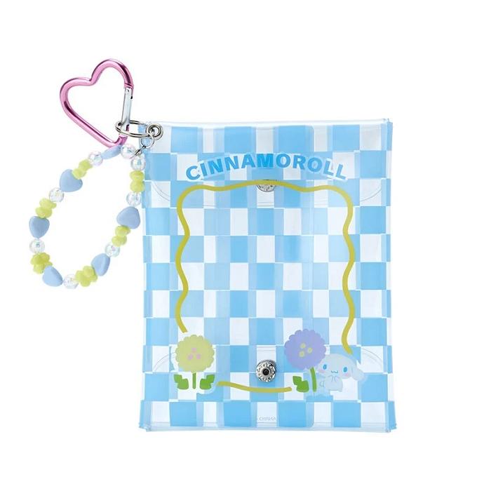 Hello Kitty Cinnamoroll Clear Snap Mini Pouch (Pastel Check Series) Albastri | RO_HK48245