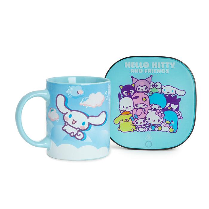 Hello Kitty Cinnamoroll Coffee Mug Warmer Set Albastri | RO_HK88312